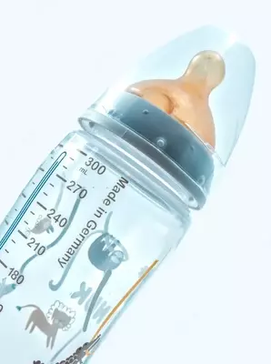 Nuk Бутылка FC+ Temp с латексной соской, носорог, 300 мл