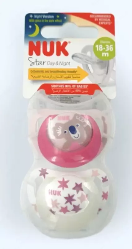 Nuk Star Day&Night so'rg'ichi, 18-36 oy., qizlar uchun, 2 dona