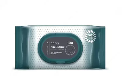 ERKAKLAR UCHUN E-RASY YUZ TOZALOVCHI IRAYZERLAR 100 DONA/UP