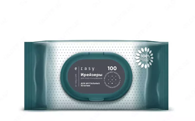 Ирейзеры для лица очищающие E-RASY для мужчин 100 шт