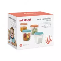 MINILAND КОМПЛЕКТ 4 КОНТЕЙНЕРА (по 250 мл)