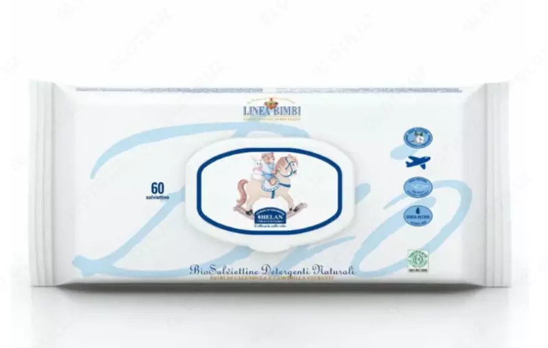 Helan Linea bimbi bolalar uchun organik nam salfetkalar 60 dona