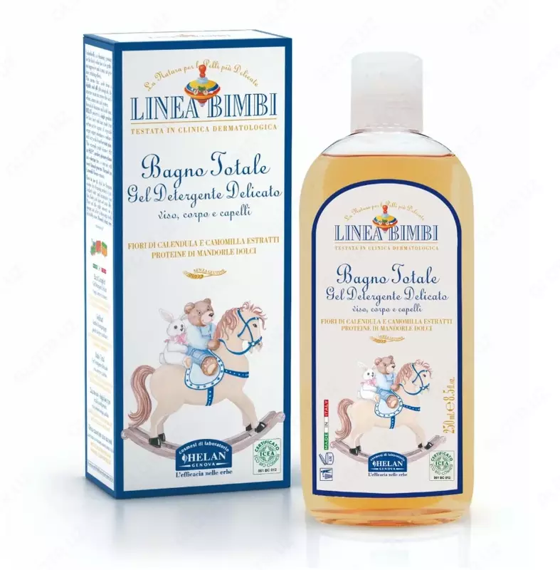 Шампунь-гель Helan детский органический для волос и тела Linea Bimbi 250 мл