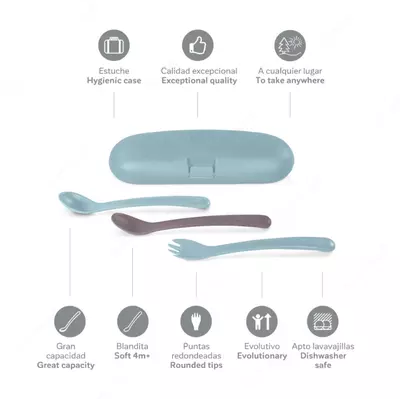 Miniland PICNEAT OCEAN konteyneridagi vilkalar pichoq to'plami