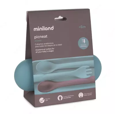 Набор столовых приборов в контейнере Miniland PICNEAT OCEAN