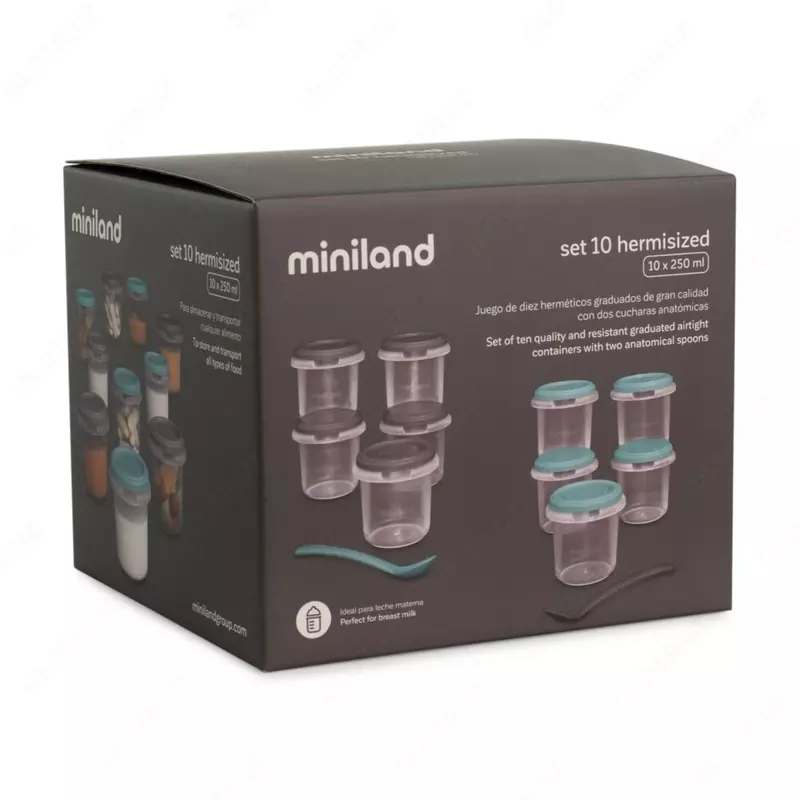 MINILAND Набор контейнеров 10 шт - TERRA OCEAN+BLUSH