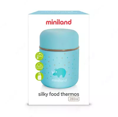 Miniland Silky Thermos Mini 280ml bolalar uchun oziq-ovqat va suyuqlik termosi