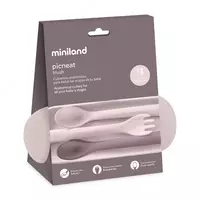 Набор столовых приборов в контейнере Miniland Terra picnet blush