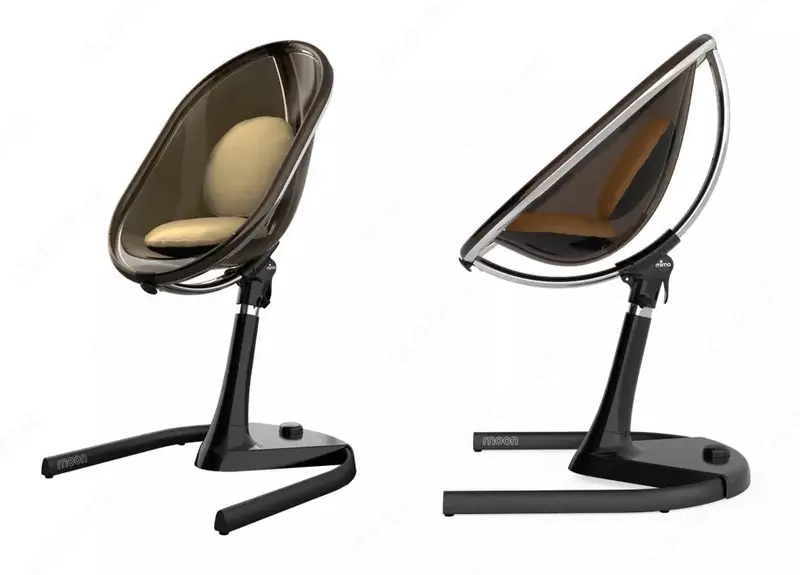 Mima Moon baland stul (qora to'plam, oltin yostiqli o'rindiq)