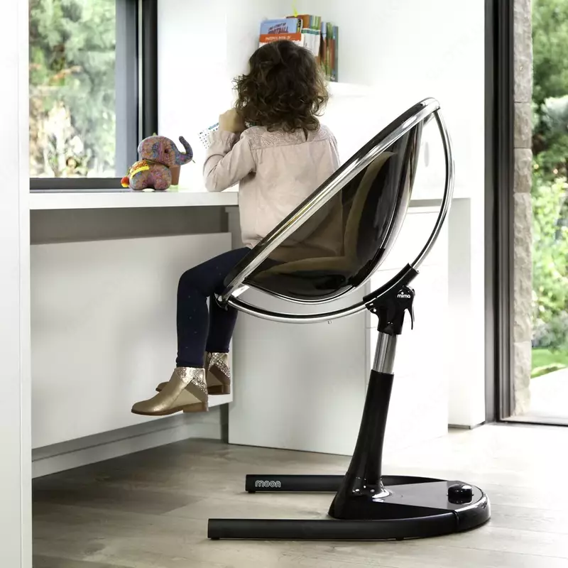 Mima Moon baland stul (qora to'plam, oltin yostiqli o'rindiq)