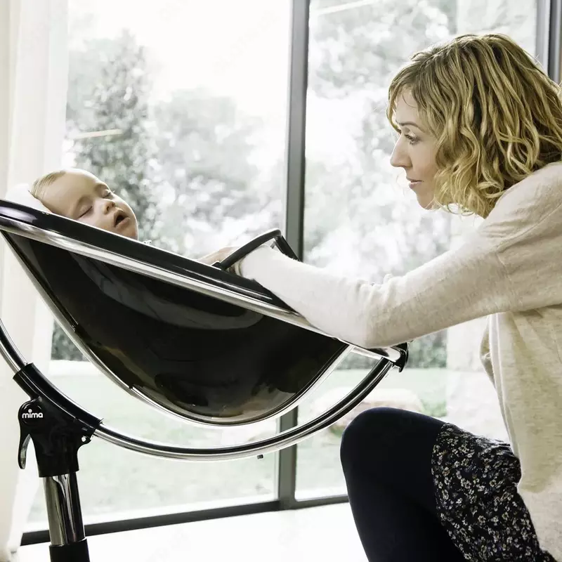 Mima Moon baland stul (qora to'plam, oltin yostiqli o'rindiq)