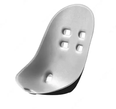 Детский стульчик для кормления Mima Moon (комплект черный, серебрянное мягкое сиденье)