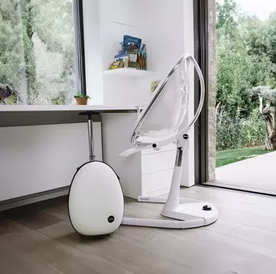 Детский стульчик для кормления Mima Moon Black Full Set Camel (комплект ,белый, золотое мягкое сиденье)