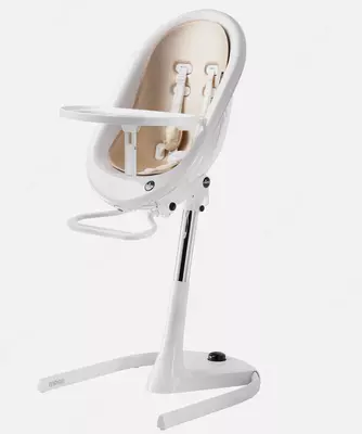 Детский стульчик для кормления Mima Moon Black Full Set Camel (комплект ,белый, золотое мягкое сиденье)