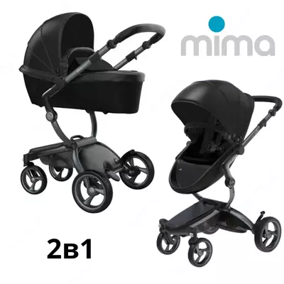 Mima Xari Frame 4G Graphite Grey 2в1 (люлька + прогулка Black)+матрасик