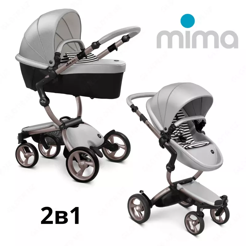 Mima Xari Frame 4G Rose Gold 2в1 (люлька + прогулка Argento)+матрасик