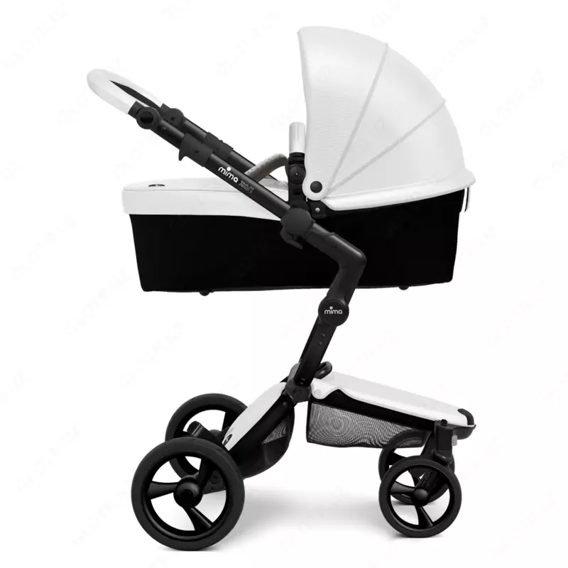 Mima Xari Frame 4G Black 2в1 (люлька + прогулка Snow White)+матрасик