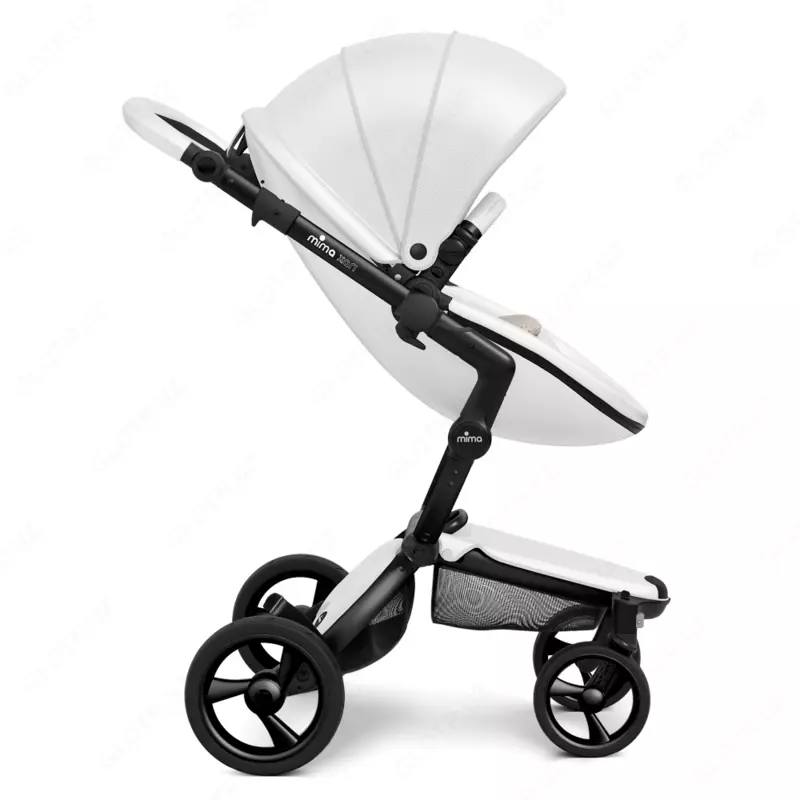 Mima Xari Frame 4G Black 2в1 (люлька + прогулка Snow White)+матрасик
