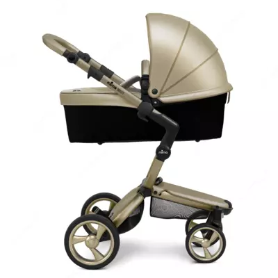 Mima Xari Frame 4G Champagne Gold 2в1 (люлька + прогулка Champagne Gold)+матрасик