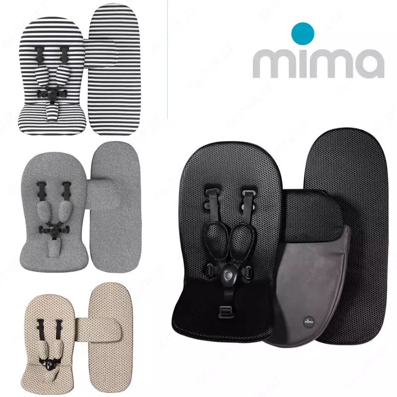 Коляска Mima Xari 4G Champagne Gold 2в1 (люлька + прогулка Black + матрасик)