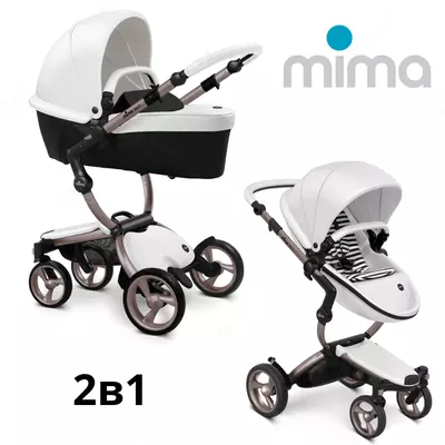 Коляска Mima Xari 4G Rose Gold 2в1 (люлька + прогулка Argento +матрасик)