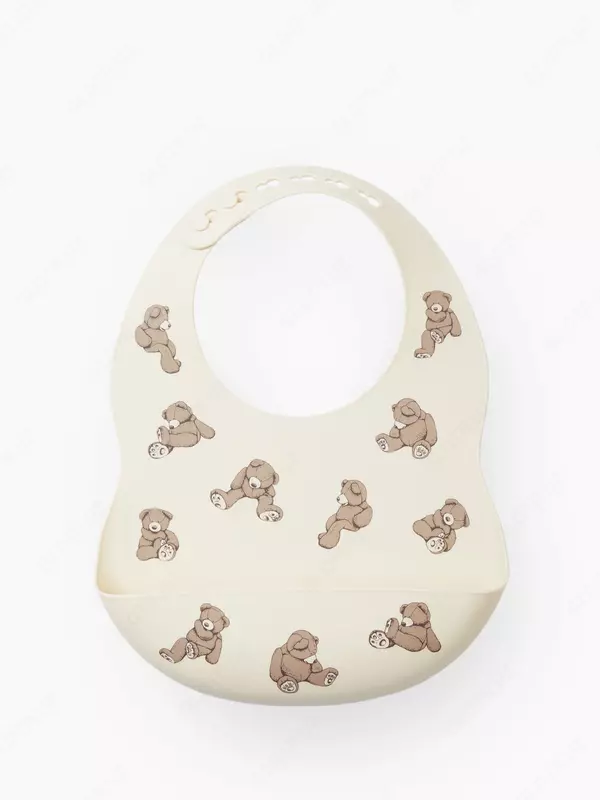 Нагрудный фартук силиконовый (bears, 16017)