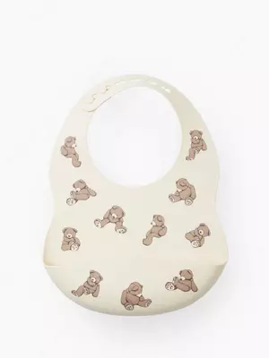 Нагрудный фартук силиконовый (bears, 16017)