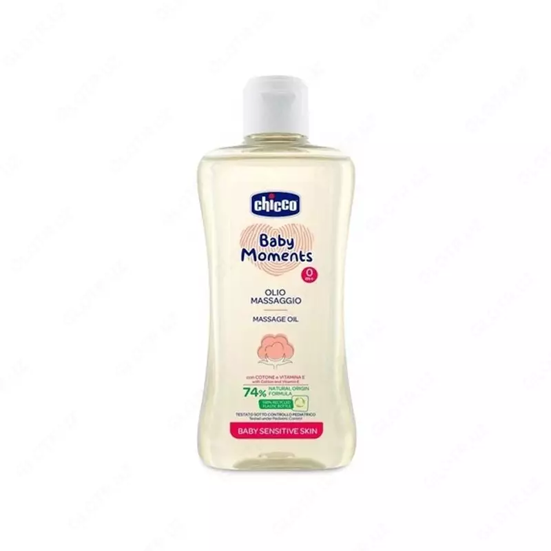 Массажное масло Chicco baby moments 0+, 200 мл