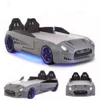 Bolalar uchun avtomobil karavoti GTR Avtomobil karavoti Grey, Anka Plastik (Turkiya)