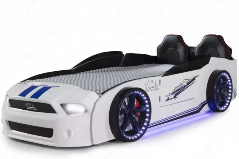 Bolalar uchun avtomobil karavoti MST Avtomobil karavoti Oq, Anka Plastik (Turkiya)