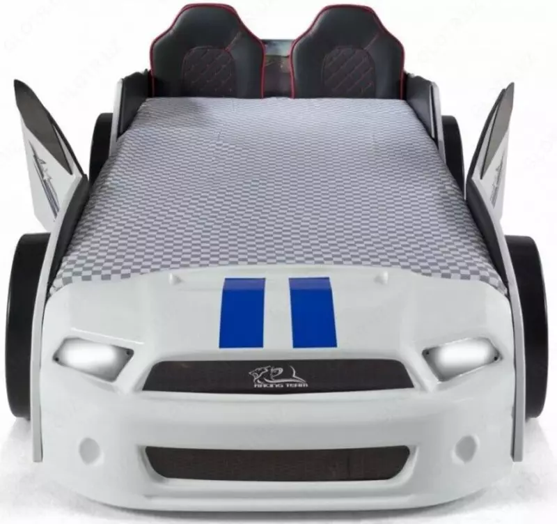 Bolalar uchun avtomobil karavoti MST Avtomobil karavoti Oq, Anka Plastik (Turkiya)