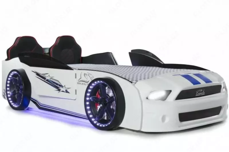 Bolalar uchun avtomobil karavoti MST Avtomobil karavoti Oq, Anka Plastik (Turkiya)