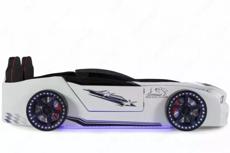 Bolalar uchun avtomobil karavoti MST Avtomobil karavoti Oq, Anka Plastik (Turkiya)