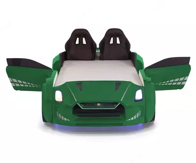 Bolalar uchun avtomobil karavoti GTR Avtomobil to'shagi Green, Anka Plastik (Turkiya)