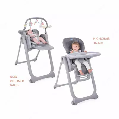Детский стульчик для кормления POLLY MAGIC RELAX GRAPHITE, арт. CH79502-21