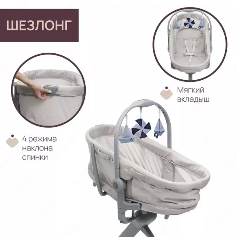  Колыбель трансформер для новорожденных CHICCO BABY HUG PRO 5 IN 1 BEIGE LATTE  арт. CH87076-96 CHICCOBABY.UZ