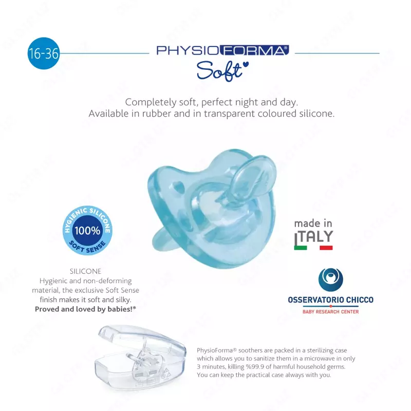 PHYSIO form A SOFT BLUE emzik 16-36 mail 1pc, Art. CH027132