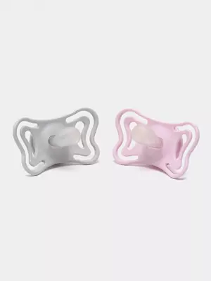 Соска-пустышка PHYSIOFORMA LIGHT PINK/BLUE 16-36m SIL 2PCS, арт.CH71035-41