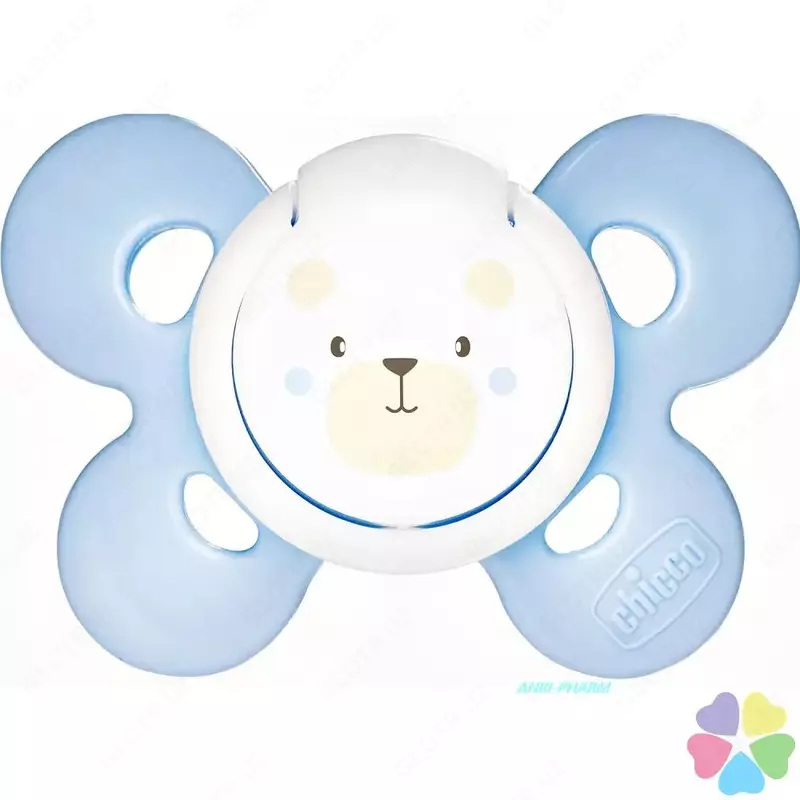 Соска-пустышка PHYSIOCOMFORT BLUE/WHITE 0-6m SIL 1PC, арт.CH74911-21