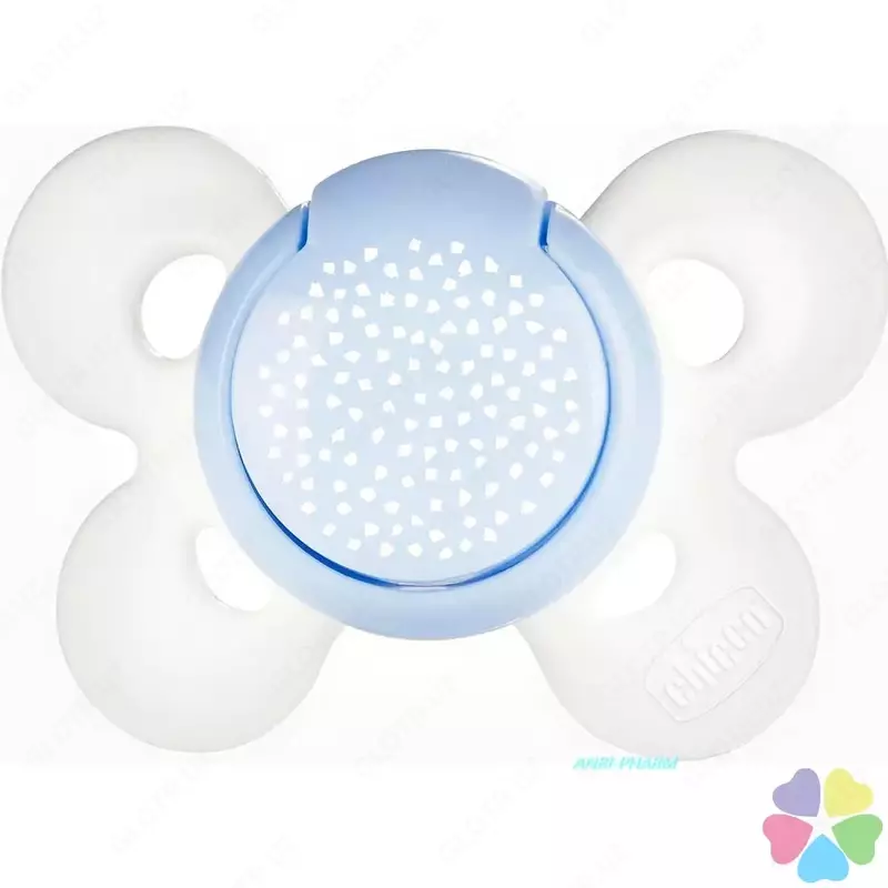 Соска-пустышка PHYSIOCOMFORT BLUE/WHITE 0-6m SIL 1PC, арт.CH74911-21