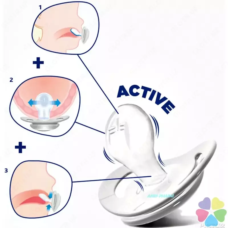 Соска-пустышка PHYSIOCOMFORT BLUE/WHITE 0-6m SIL 1PC, арт.CH74911-21