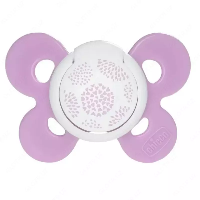 Соска-пустышка PHYSIO COMFORT PINK/PURPLE 6-16m SIL 1PC, арт.CH74913-11