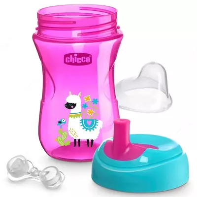 Поильник с трубочкой ADVANCE CUP 12m+ PINK/PURPLE, арт.CH069411