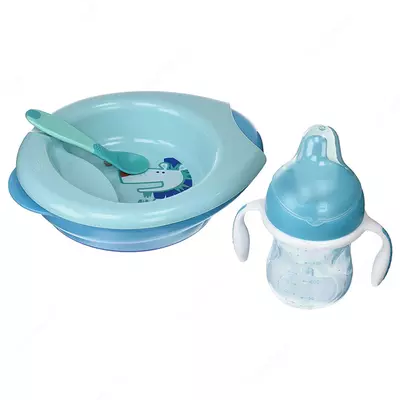 CHICCO WEANING SET 6m+ BOY chaqaloqni oziqlantirish to'plami, Art. CH162002