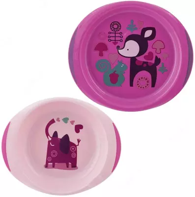 CHICCO WEANING SET 12m+ GIRL chaqaloqni oziqlantirish to'plami, Art. CH16201-10