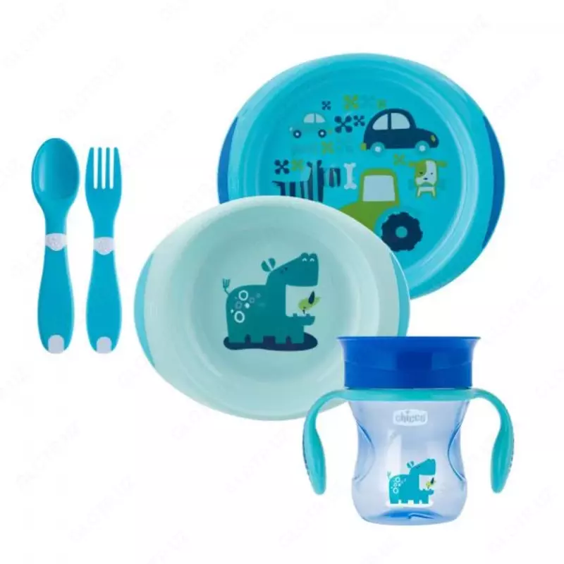 Набор для кормления ребенка CHICCO WEANING SET 12m+ BOY, арт.CH16201-20