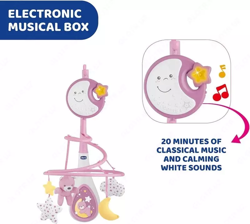 Мобиль на детскую кроватку Chicco NEXT2DREAMS PINK, арт.CH076271