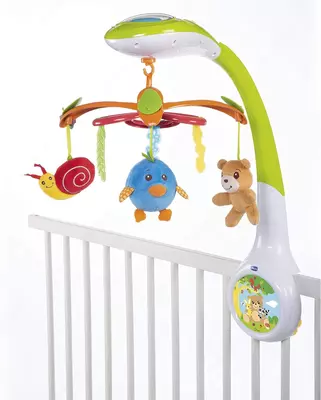 Мобиль на кроватку с проектором Chicco MAGIC FOREST COT MOBILE PROJECTOR, арт.CH11350