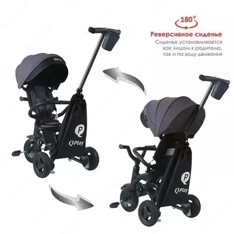 Детский складной велосипед QPLAY - S700-12 NOVA+EVA – Black