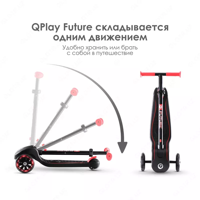 Детский самокат QPLAY - ST-001 Future – Red